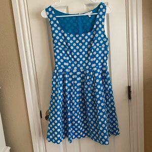 dELiA*s blue dress with large white polka dots